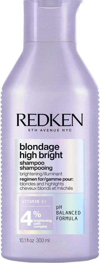 Foto: Redken blondage high bright shampoo voor alle balayages gekleurde gehighlighte blondines 300 ml