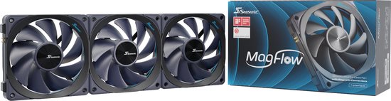 Seasonic Magflow 3-fan kit - Ventilatorhuis 120mm - 2.000rpm - 63.3 CFM - zwart