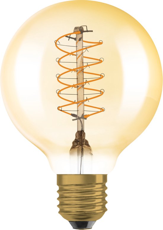 Ledvance Vintage 1906 LED E27 Globe Goud 4.8W 420lm - 822 Zeer Warm Wit | Dimbaar - Vervangt 37W