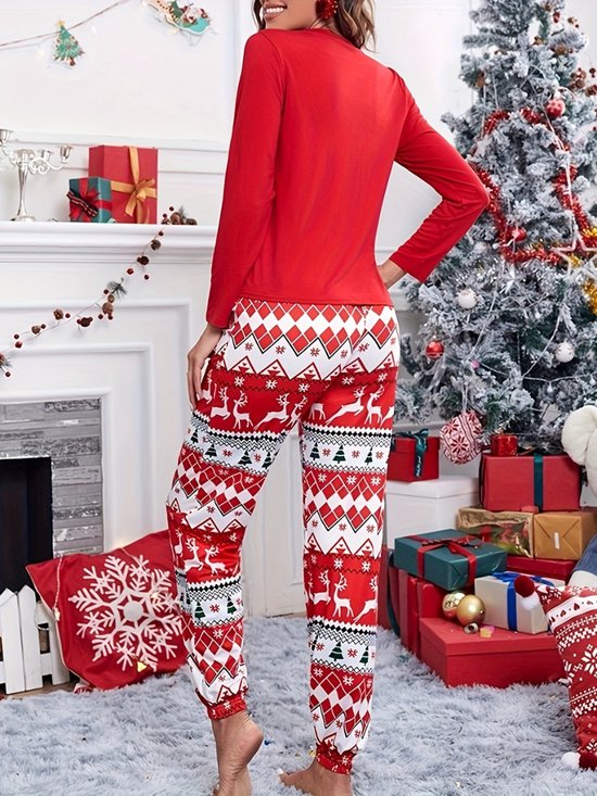 Pyjamas de Noël - Pyjamas de Noël - Noël - Dames - Femmes - Adultes - Set - Pantalons - Chemise - Blauw - Taille S