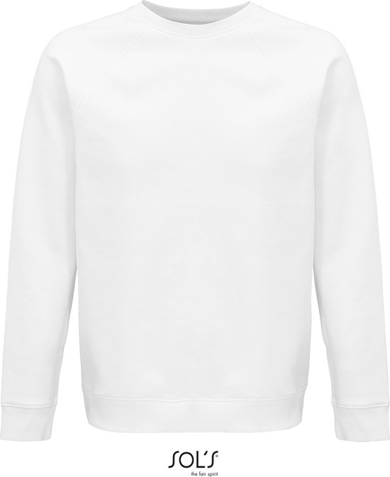 SOLS Premium Unisex Adult Space Organic Raglan Sweatshirt (Wit) S