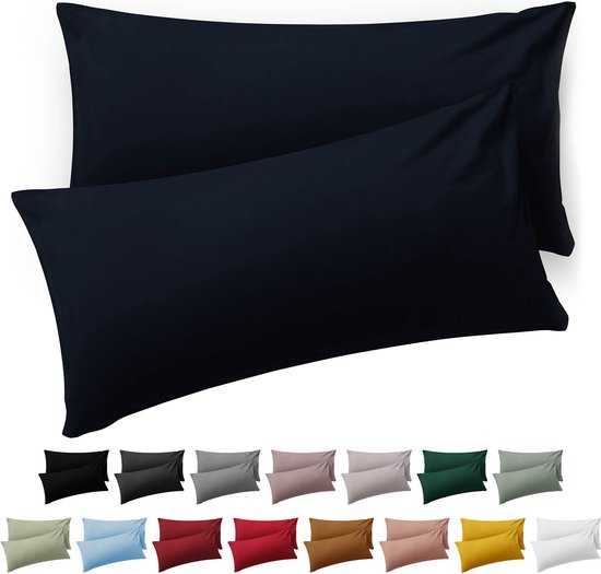 Blumtal Kussensloop Microvezel Kussenhoes 50 x 80 cm - Dark Ocean Blue - Set van 2