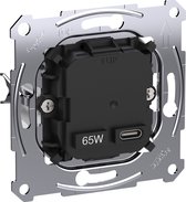 Sokkel - USB-oplader Type C - 65W - Merten - Schneider Electric - MTN4366-0130