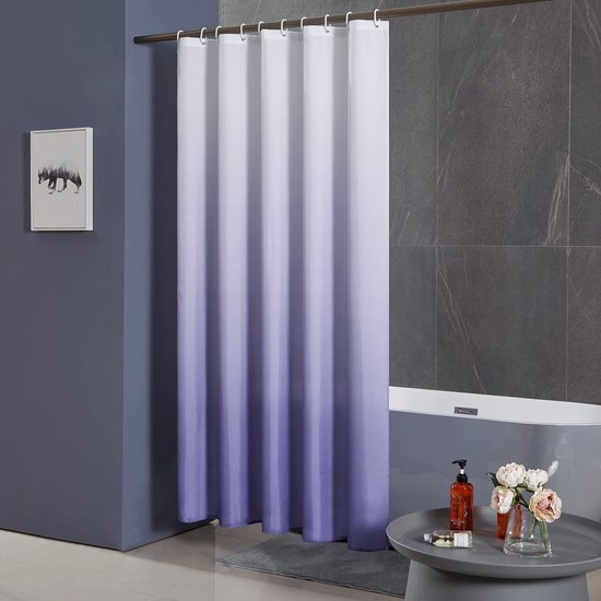 Rideau de douche extra long, rideau de bain, textile antifongique pour  baignoire et