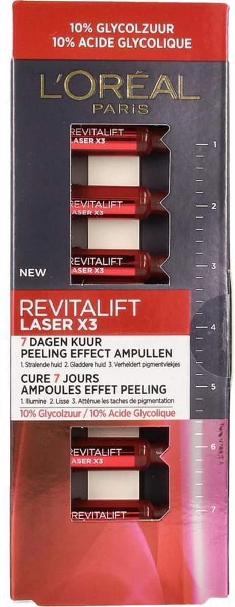 L'Oréal Paris Revitalift Laser X3 Peeling Effect Ampullen - 7 Daagse Kuur -  Met... | bol