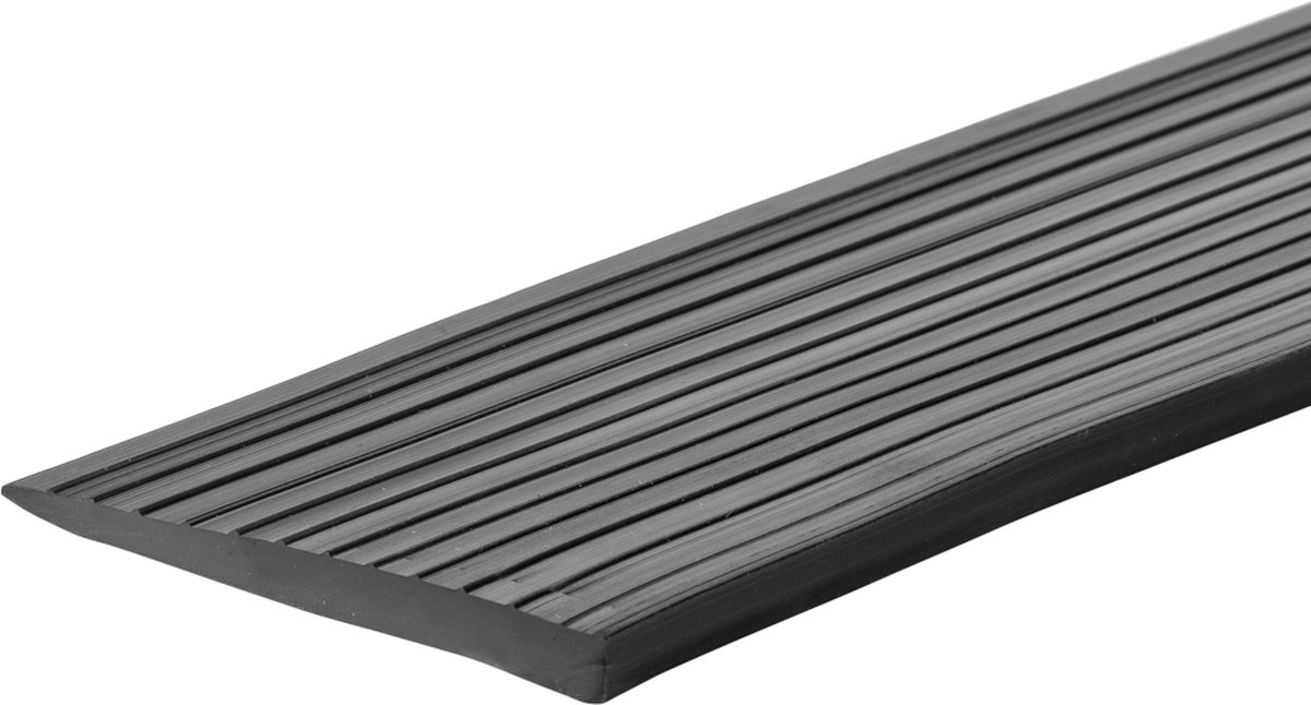 Goedkoopste Rubberen drempelhulp 0,8 cm - 8 mm - Antislip - Oprijplaat Drempelhelling Drempelplaat Oprijhelling - 100 cm breed