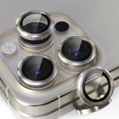 Casemania Camera Lens Glas Geschikt voor Apple iPhone 15 Pro Max - Gehard Glas Camera Protector - Grijs