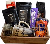 Koffiezz Cadeau spécial avec café - grains de whisky - café et gourmandises