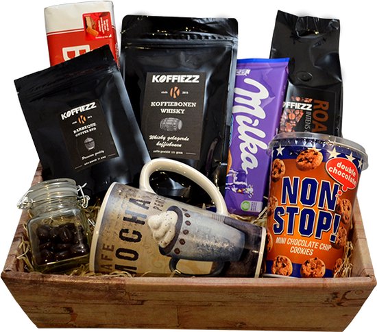 Foto: Koffiezz bijzonder cadeau met koffie whiskybonen koffie rub en lekkernijen