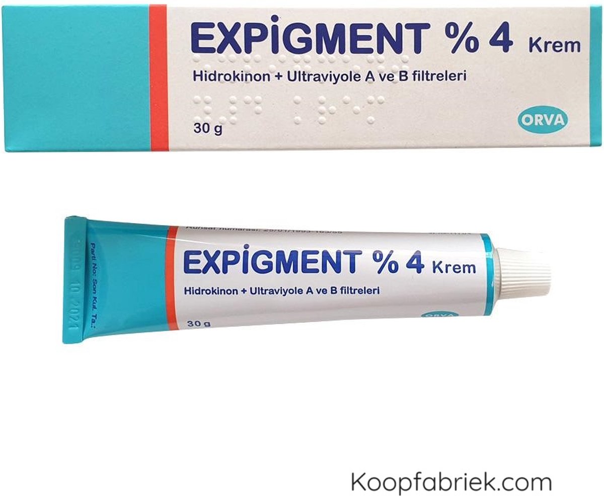 Expigment 4% - Behandeling Pigmentvlekken - Cream 30g - Zeer gewild & Gevraagd - ORIGINAL