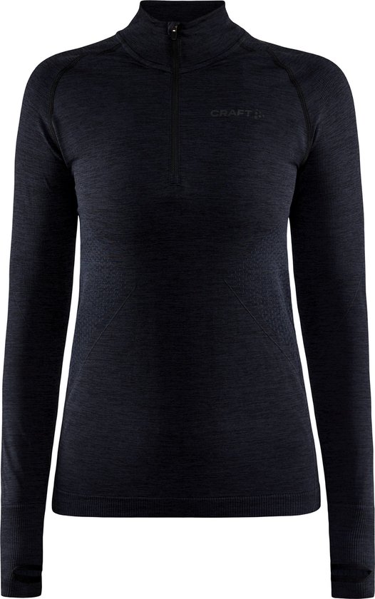 CRAFT CORE DRY ACTIVE COMFORT HZ W Dames Thermoshirt - Zwart — afbeelding 2