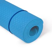 Yogamat | Lichtblauw | 183x61cm | Fitnessmat | Dikte 6mm