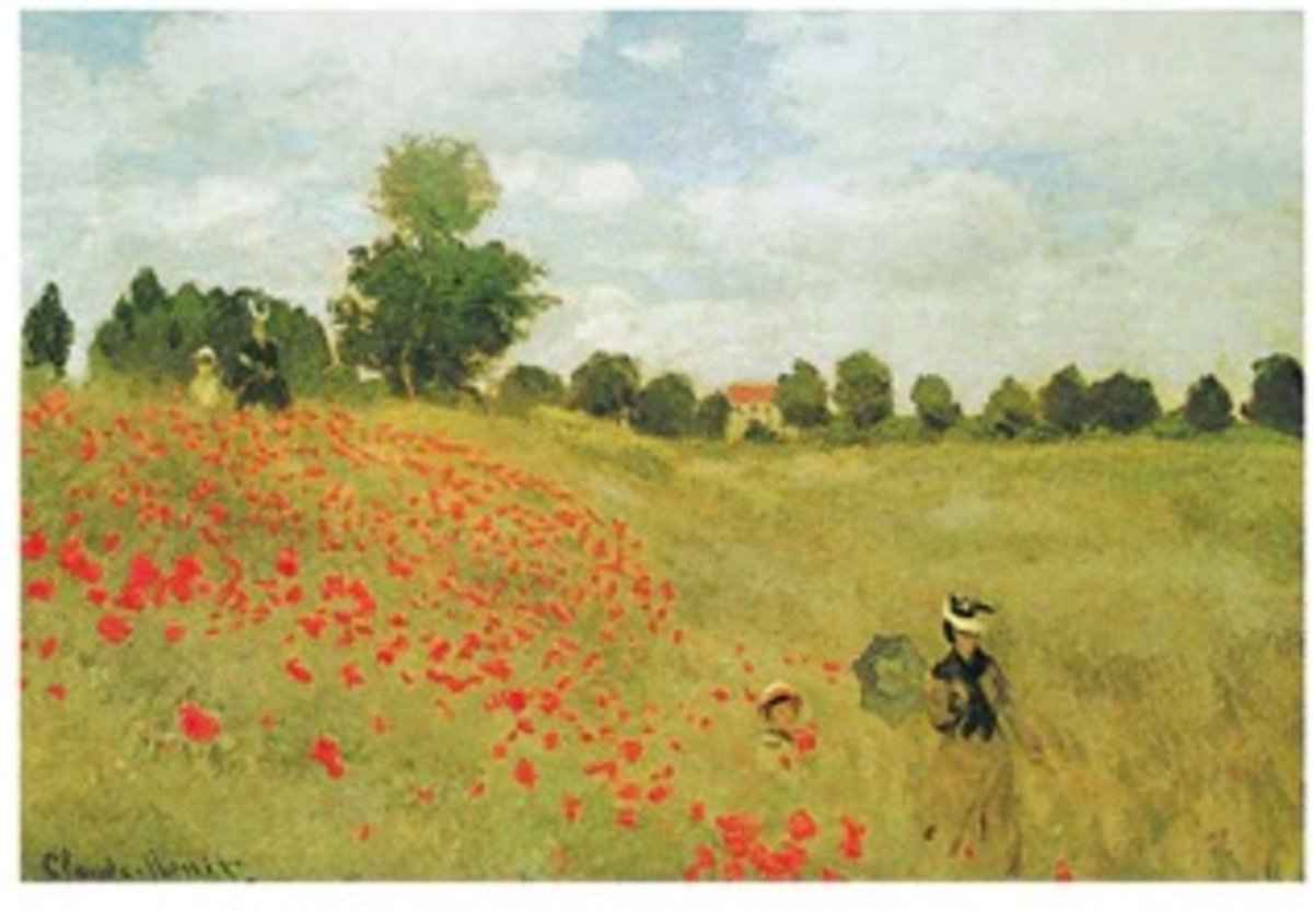 PGM Kunstdruk Claude Monet - Les coquelicots 40x30cm Divers
