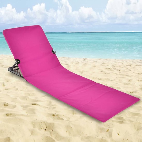HI Beach mat chaise pliable PVC rose | bol