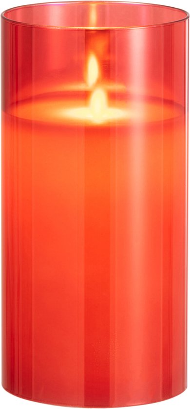 J-Line Ledlamp Blinkend Glas Rood Medium