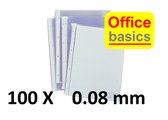 100 x showtas Office Basics - 4 gaats - 0,08mm - PP - glad