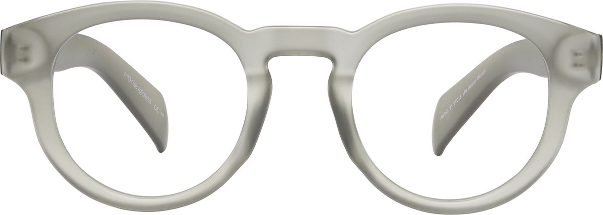™Monkeyglasses Aarhus 01 Matt grey BLC + 3,0 - Leesbril - Blauw Licht Bril - 100% Upcycled - Danish Design