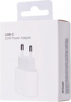 USB-C Adapter - 20W Snellader - Geschikt voor iPhone Oplader - Oplader - Snellader - USB C Adapter voor Apple toestellen