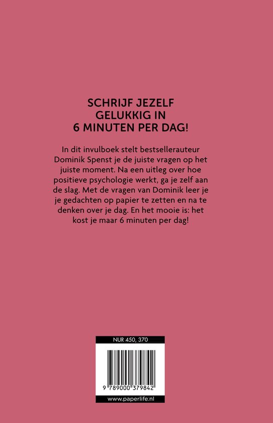 Het 6 minuten dagboek - Roze - Dominik Spenst
