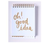 Eccolo Lined Top Spiral Notebook, To Do List Pad with Exposed Divider Tabs (200 Pages), Oh! Good Idea" A5 Notepad Ideal for Note Taking in School, College or Work (Light Blue, 22.86 x 15.24 x 1.91 cm)