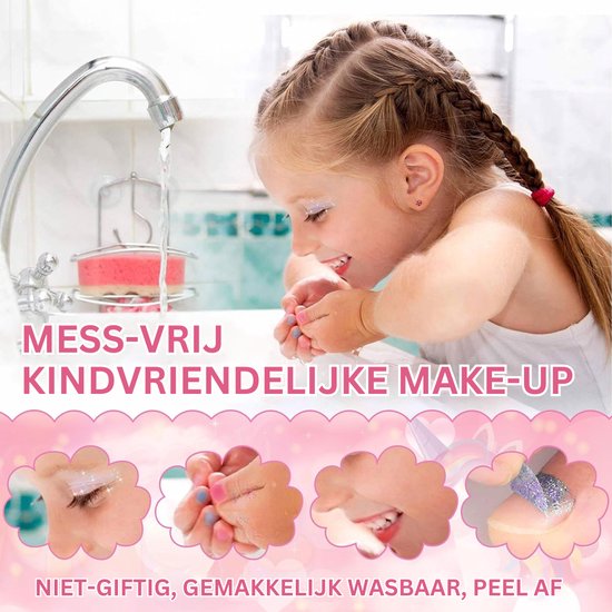 Maquillage Enfant Fille - 36 Pcs Jouets de Maquillage Lavables
