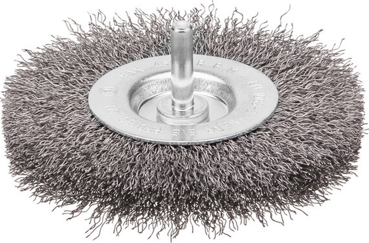 IRWIN Staaldraadborstel (boormachine) voor steen, beton, staal, diameter 100mm, dikte 17mm.