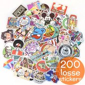 Stickers 200 stuks | Hoogwaardige Sticker MIX | Bumper Laptop Koffer Skateboard | Stickerbomb 2ST01