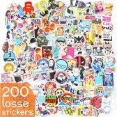 Stickerbomb 200 stuks | Hele leuke uniek Stickers MIX | Fatbike Scooter Laptop Skateboard sticker 2ST02
