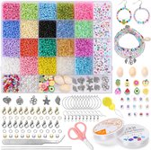 Zelf sieraden maken - DIY kralenset 9200 stuks - Doe-het-zelf voor kinderen - Kettingen, oorbellen, armbanden maken - Sieradenset - Kerstcadeau
