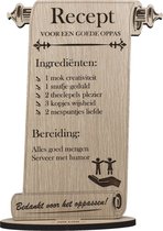 RECEPT OPPAS - Recept voor een goede oppas - houten wenskaart - kaart om babysitter te bedanken - gepersonaliseerde kaart