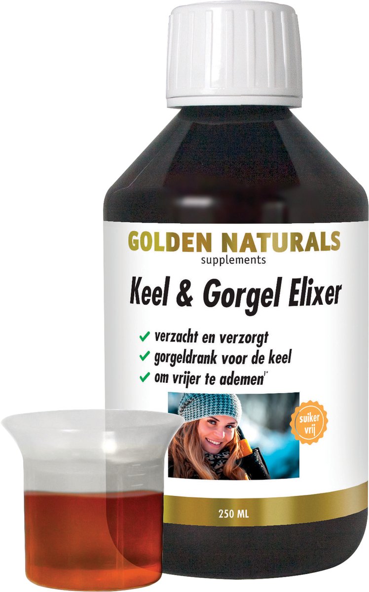 Goedkoopste Golden Naturals Keel & Gorgel Elixer (250 milliliter