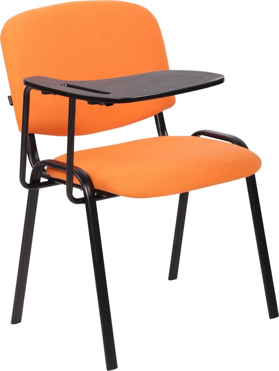 CLP Ken Bezoekersstoel - Met klaptafel - Stof oranje