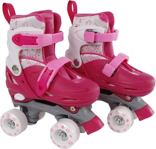 Patins à roulettes Filles Ajustables 29-32 Rose - Patins à roulettes Enfants