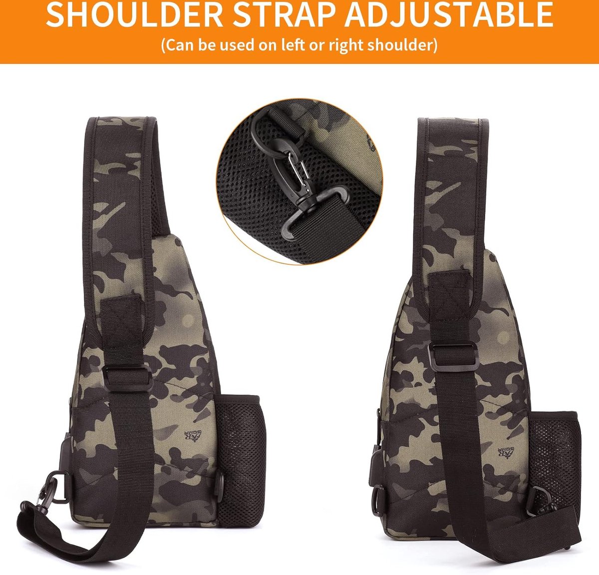 Sac Poitrine Tactique Militaire Homme - Nylon 600D Imperméable, Multifonctionnel, Molle Avec Sangles