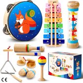 Instruments de musique pour Enfants – Xylophone et percussions en bois – Jouets Éducatif pour le rythme et le plaisir – Convient aux petits Enfants, Garçons et Filles