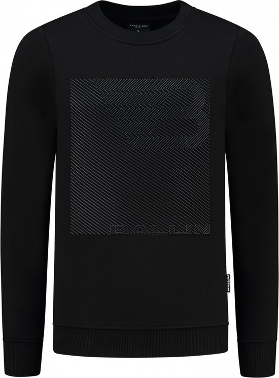 Ballin Amsterdam - Jongens Regular fit Sweaters Crewneck LS - Black - Maat 6