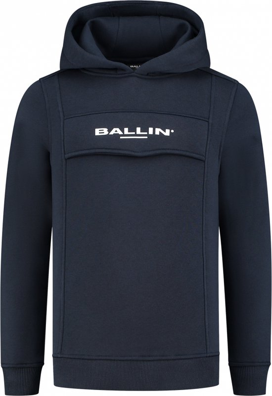 Ballin Amsterdam - Jongens Regular fit Sweaters Hoodie LS - Navy - Maat 6