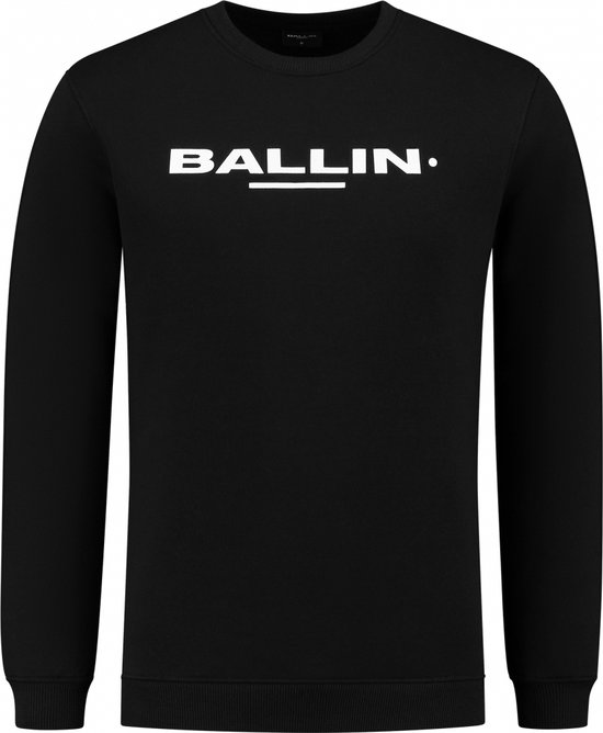 Ballin Amsterdam - Heren Slim fit Sweaters Crewneck LS - Black - Maat XS
