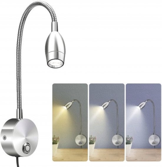 VK Lighting Bar - wandverlichting met rechtse leeslamp - 30 x 17 x 5 cm - 3W 6W LED incl