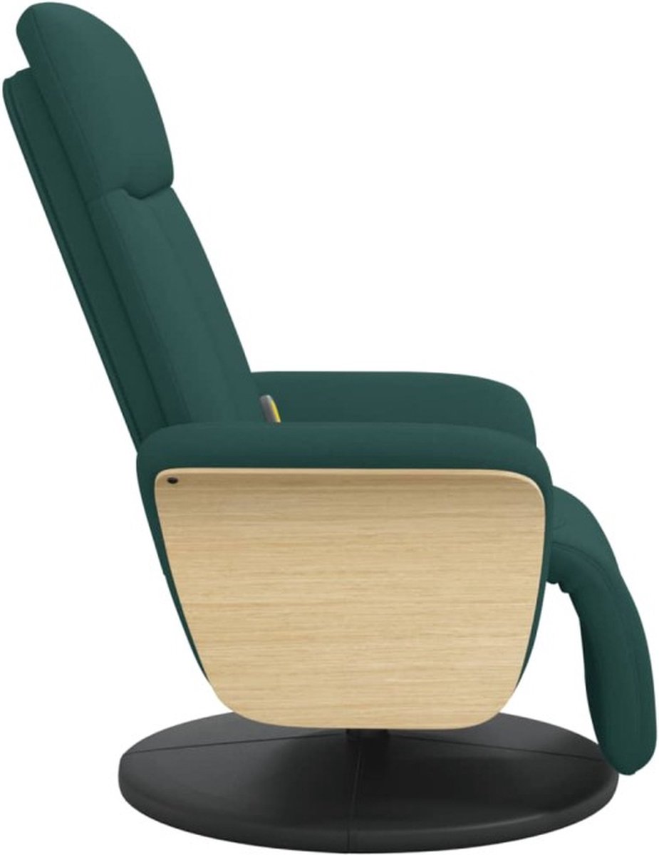 vidaXL Massagestoel Verstelbaar Donkergroen met Voetensteun