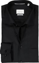 ETERNA modern fit overhemd - popeline - zwart - Strijkvrij - Boordmaat: 43
