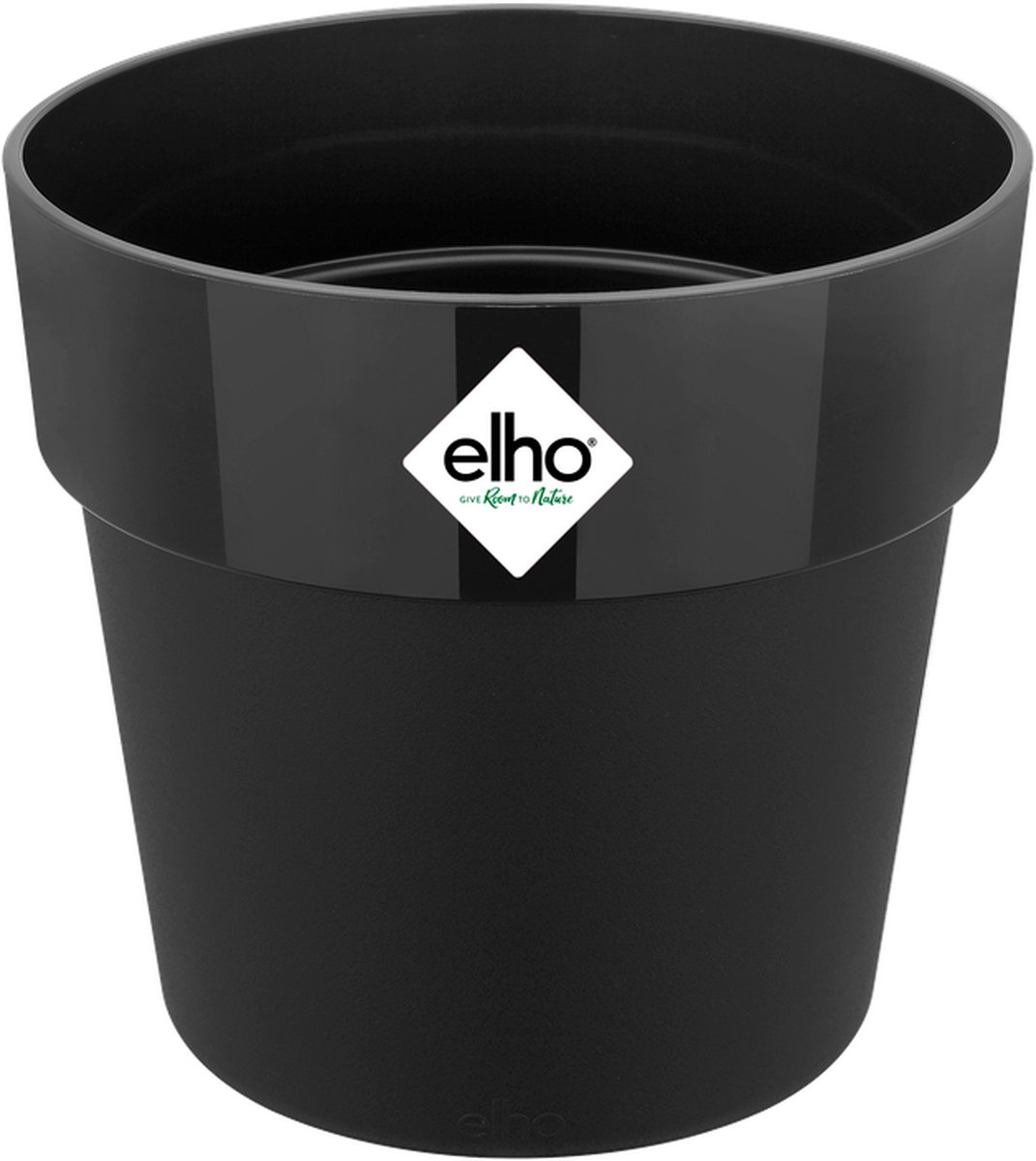 Elho B.for Original Rond 18 - Bloempot voor Binnen - 100% Gerecycled Plastic - Ø 18.0 x H 16.5 cm - Zwart