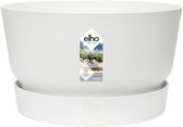 Elho Greenville Schaal 33 - Plantenschaal met Waterreservoir - 100% Gerecycled Plastic - Ø 32.5 x H 19.4 cm - Wit