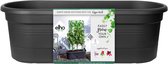Elho Green Basics Veggie Wall 80 - Kweekbak - Verticaal Tuinieren - 100% Gerecycled Plastic - Ø 77.5 x H 26.0 cm - Living Black