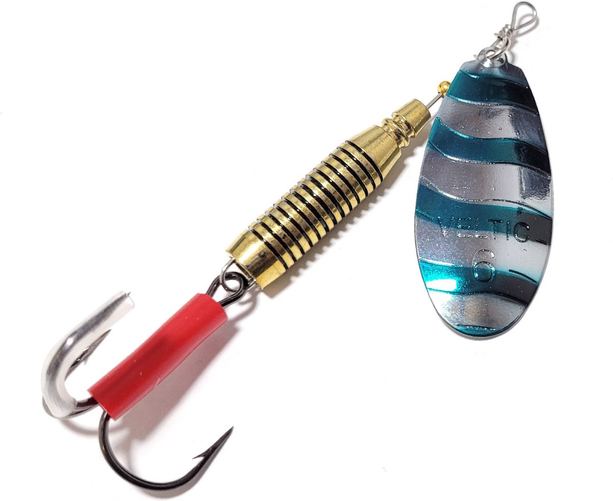 Veltic Veltic Spinner Silver/Green – verzwaarde spinner Maat 2 / 3,5 gram