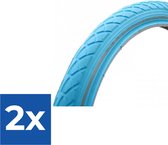 Deli Tire Pneu SA-206 26 x 1,75 bleu clair refl - Pack économique 2 pièces