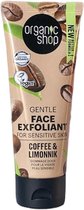 Exfoliant exfoliant visage bio naturellement doux pour peaux sensibles au café et au Limonnik. 75ml