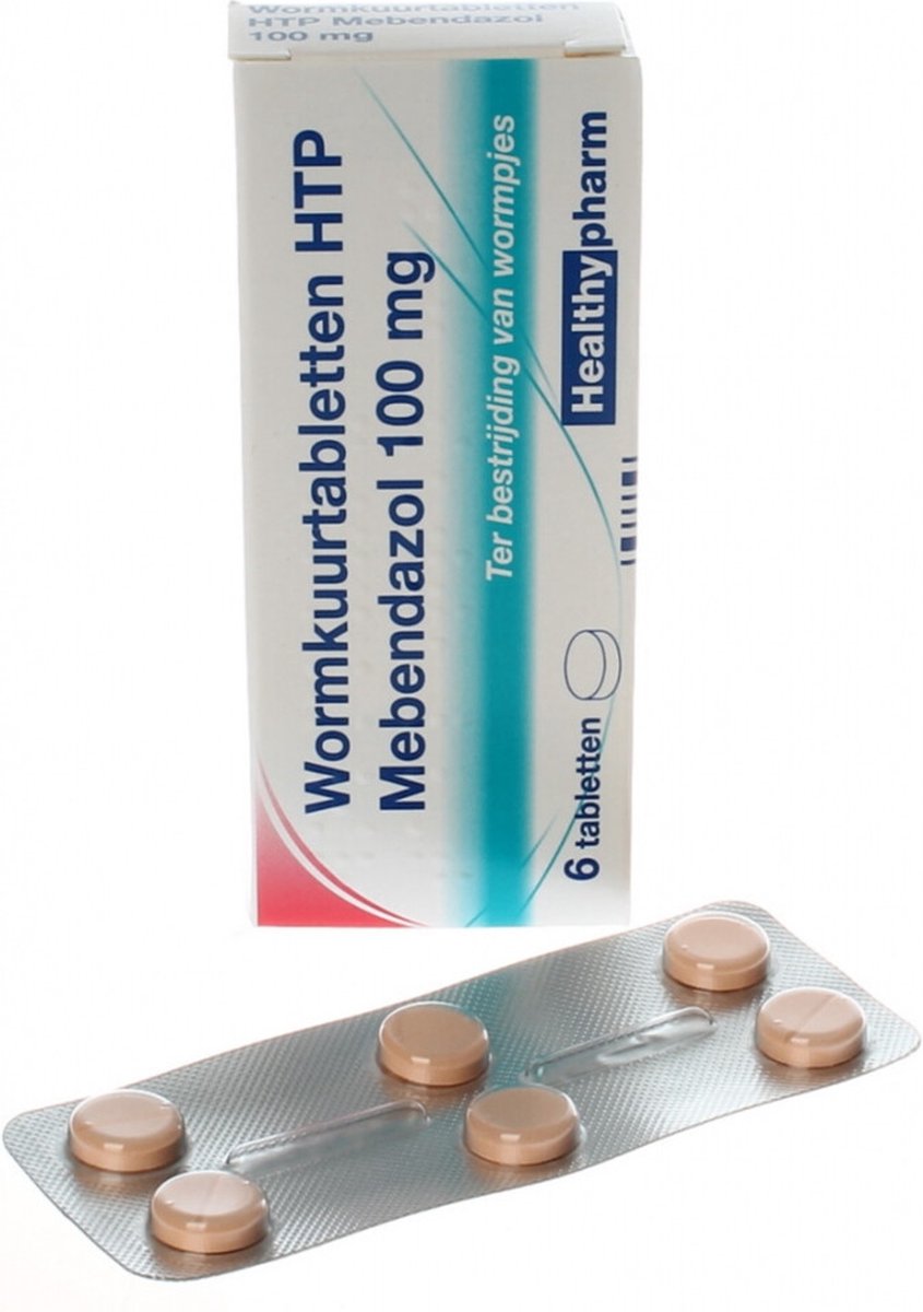 wormkuurtabletten HTP mebendazol 100 mg — afbeelding 2