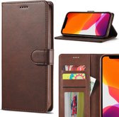 iPhone 15 Plus Bookcase Telefoon hoesje Stevige Portemonnee Wallet Case – Pasjeshouder - Kunstleer – Bruin