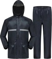 Le Cose AquaChic - Combinaison de pluie - Femme & Homme Taille M - Avec capuche - Bleu marine - Pluie